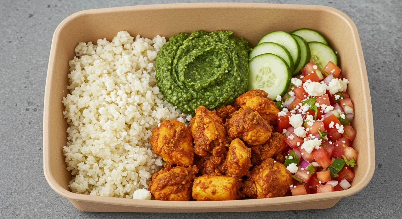 Keto Bowl with Masala Chicken
