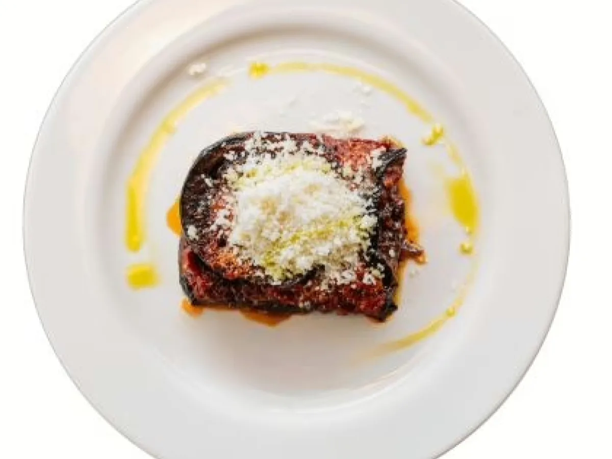 Eggplant Parmigiana and Side Salad