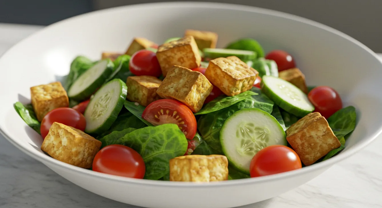 Garden Salad with Grilled Tofu