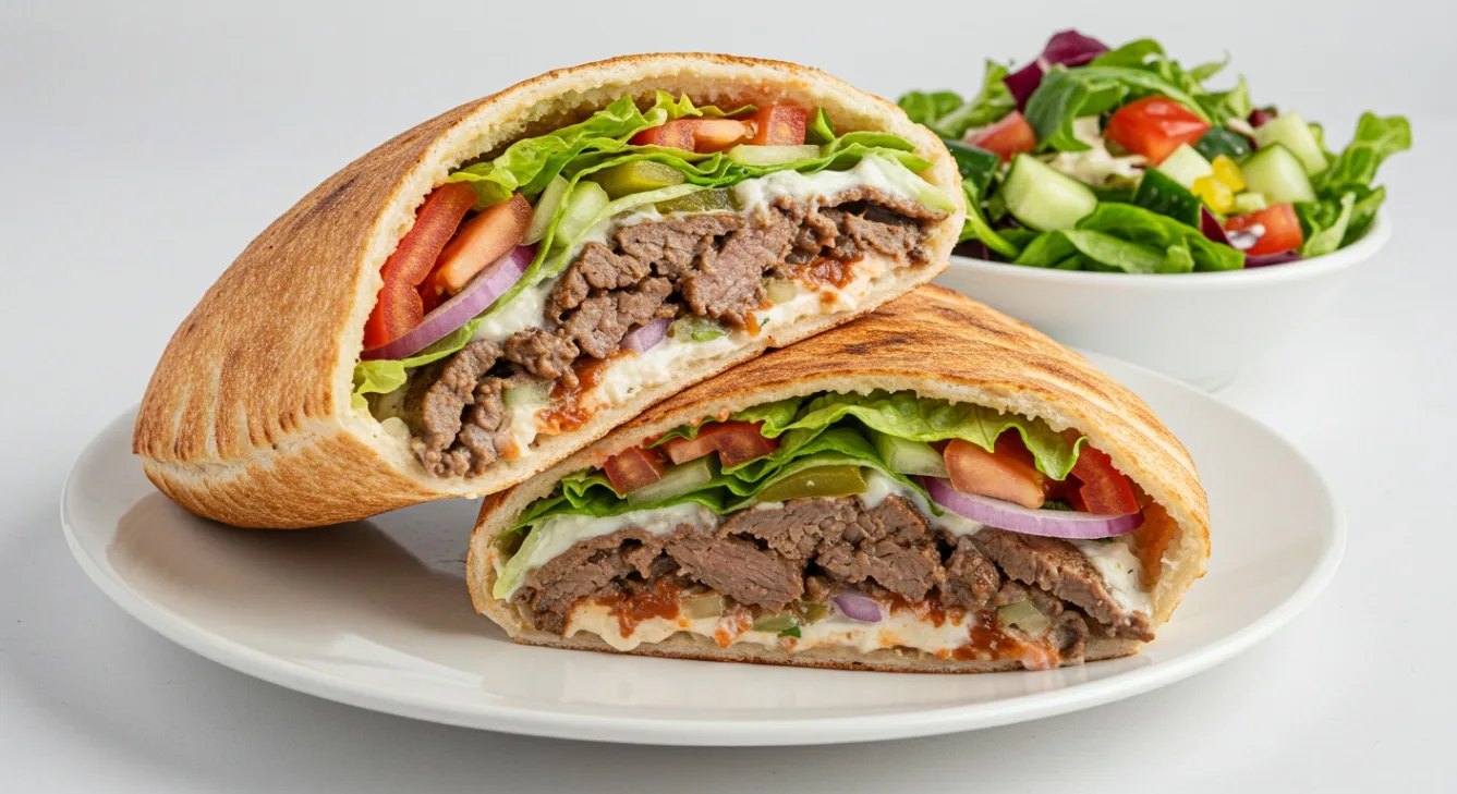 Lamb Shawarma Sandwich Box with Spicy Sauce