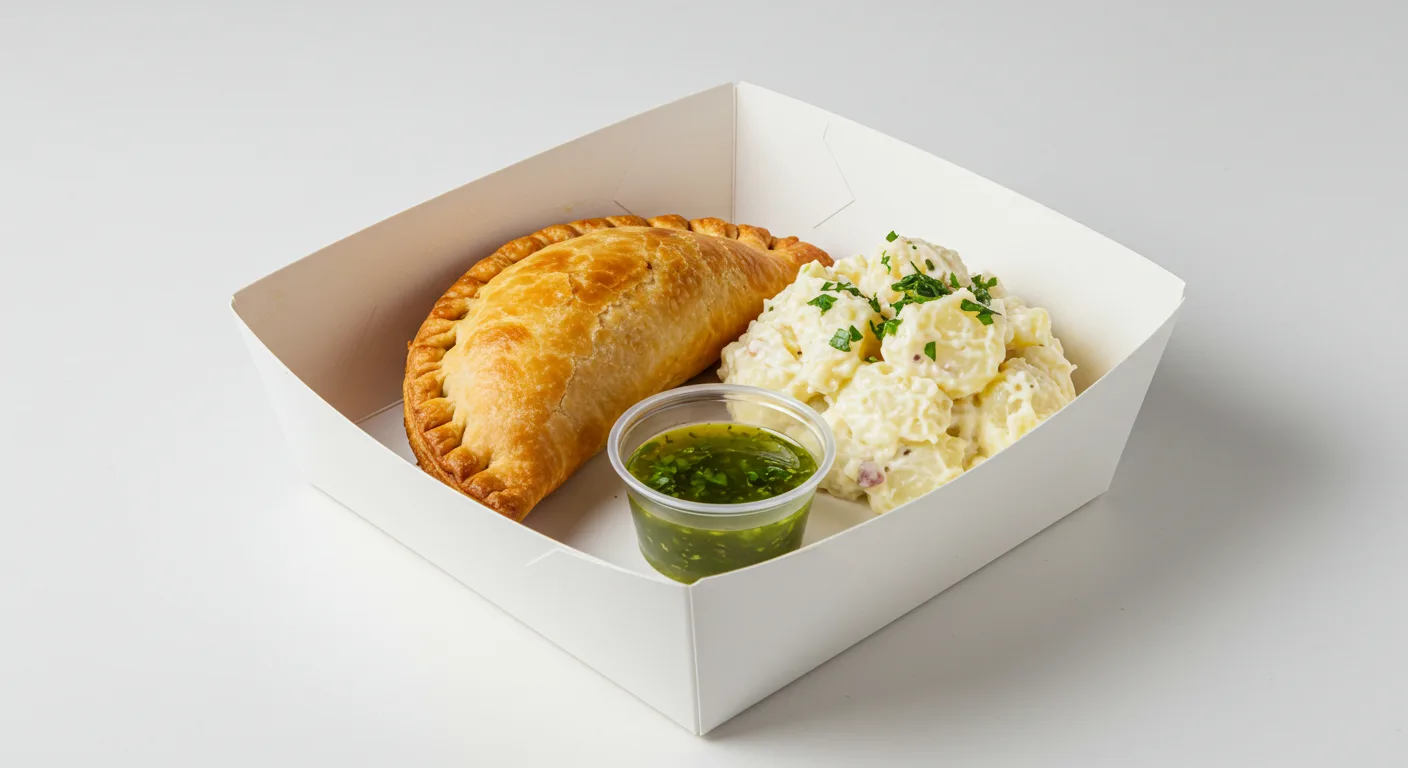 Spinach Feta Empanada with Potato Salad