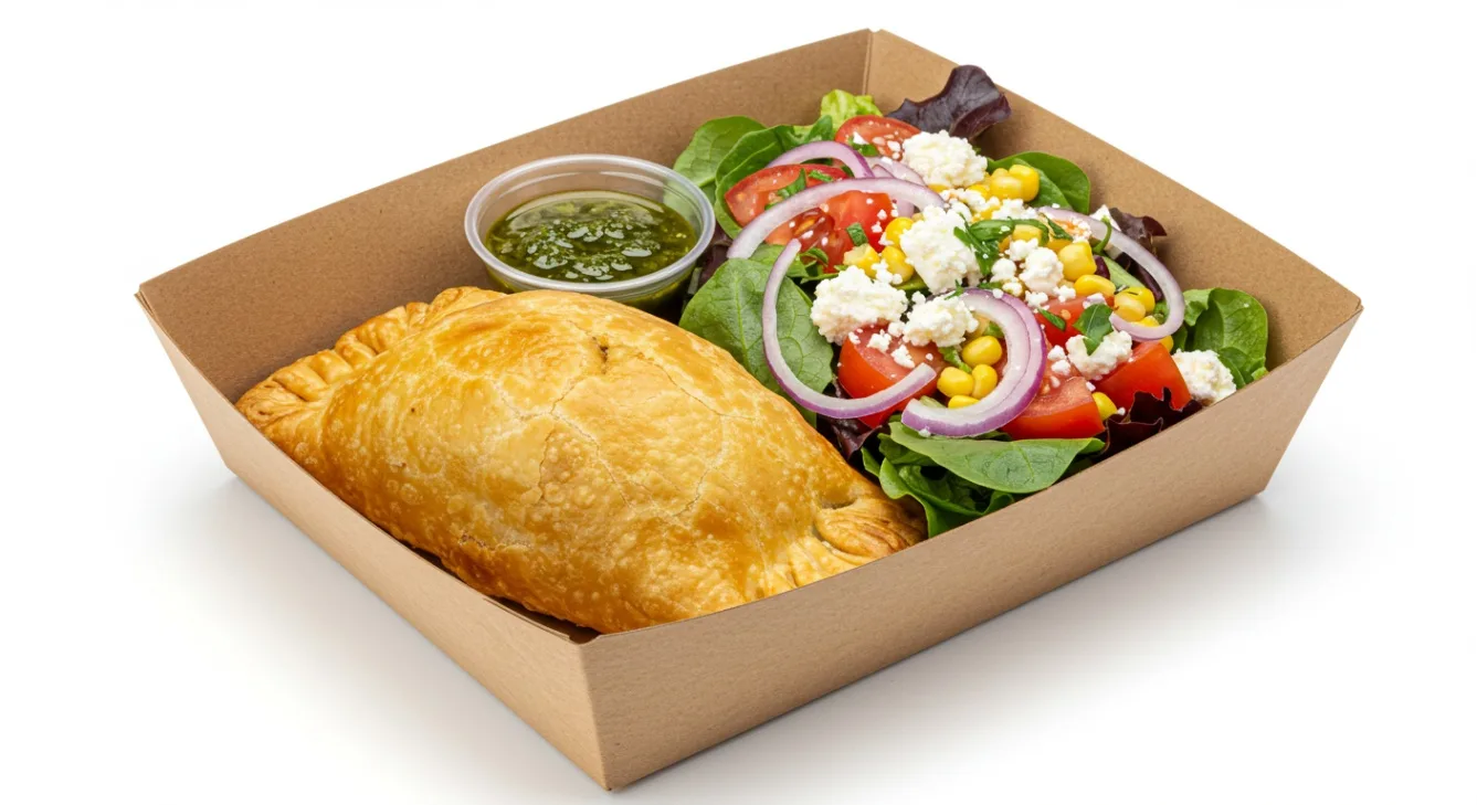 Pepperoni and Cheese Empanada with Green Salad