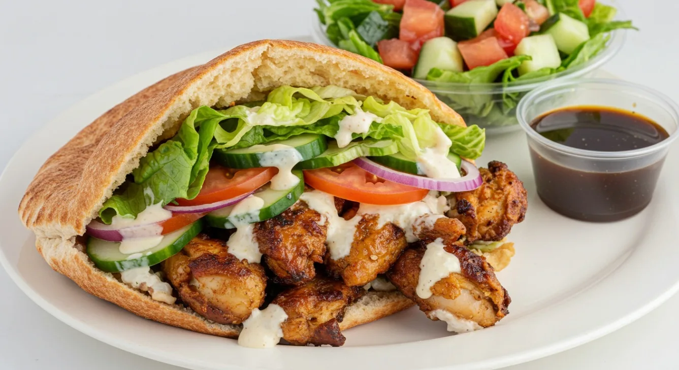 Chicken Gyro Wrap with Side Salad