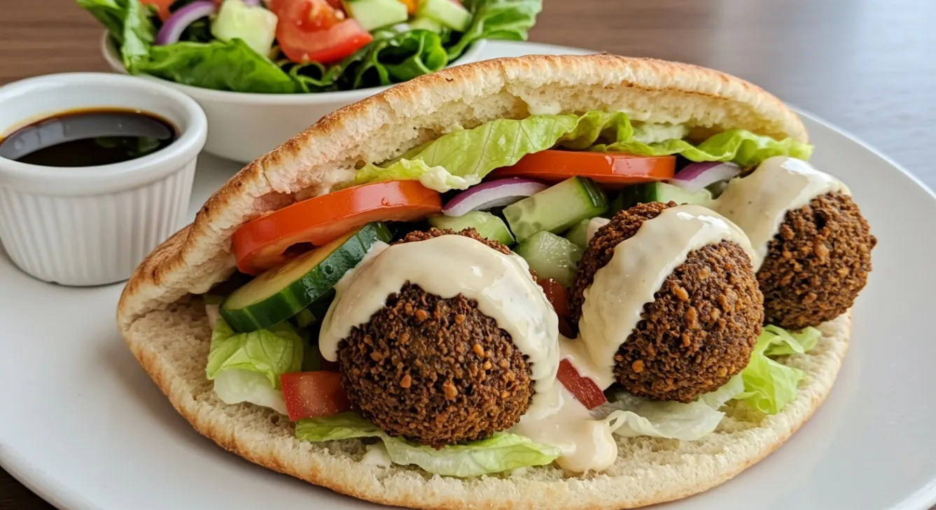 Falafel Gyro Wrap with Side Salad