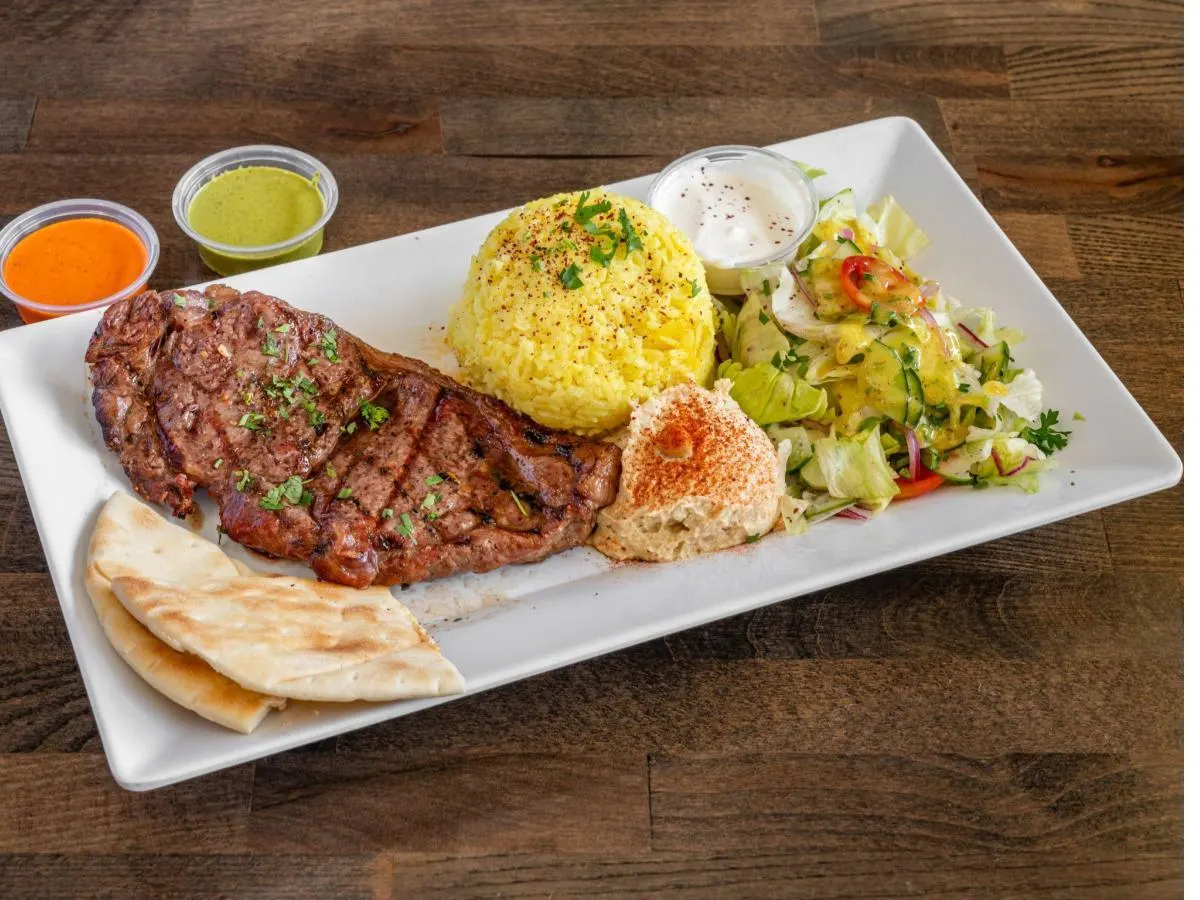 New York Steak Full Rice Plate with Veggies