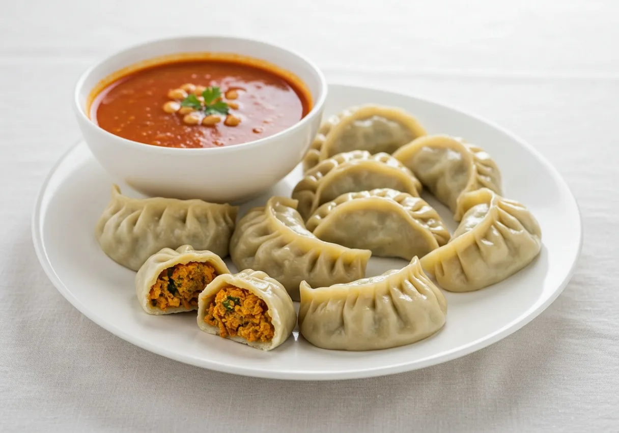 Large Vegetable- Plant based Chicken Jhoul Momo