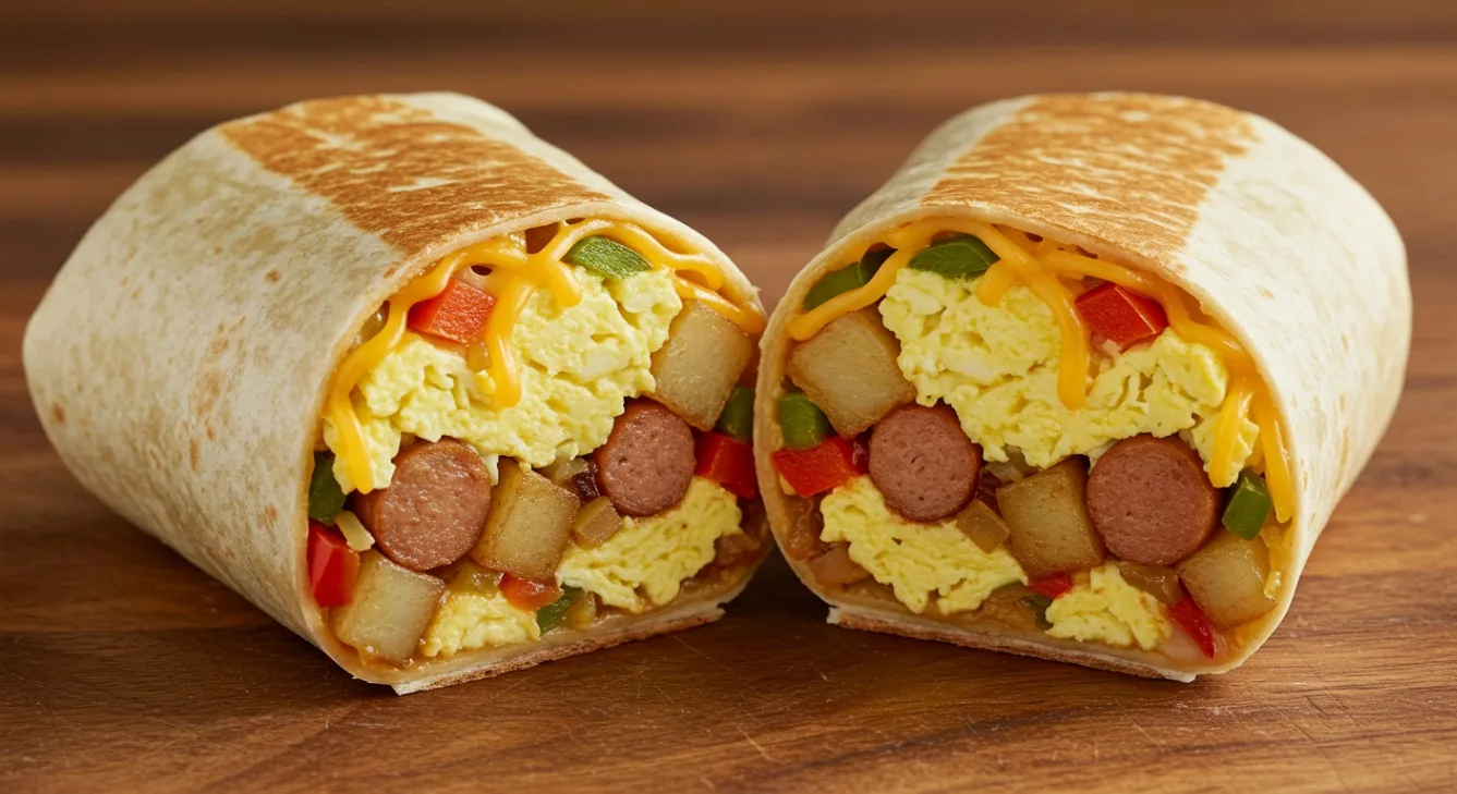 Chicken Sausage Breakfast Burrito
