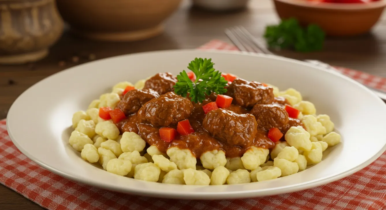 Goulash and Spaetzle