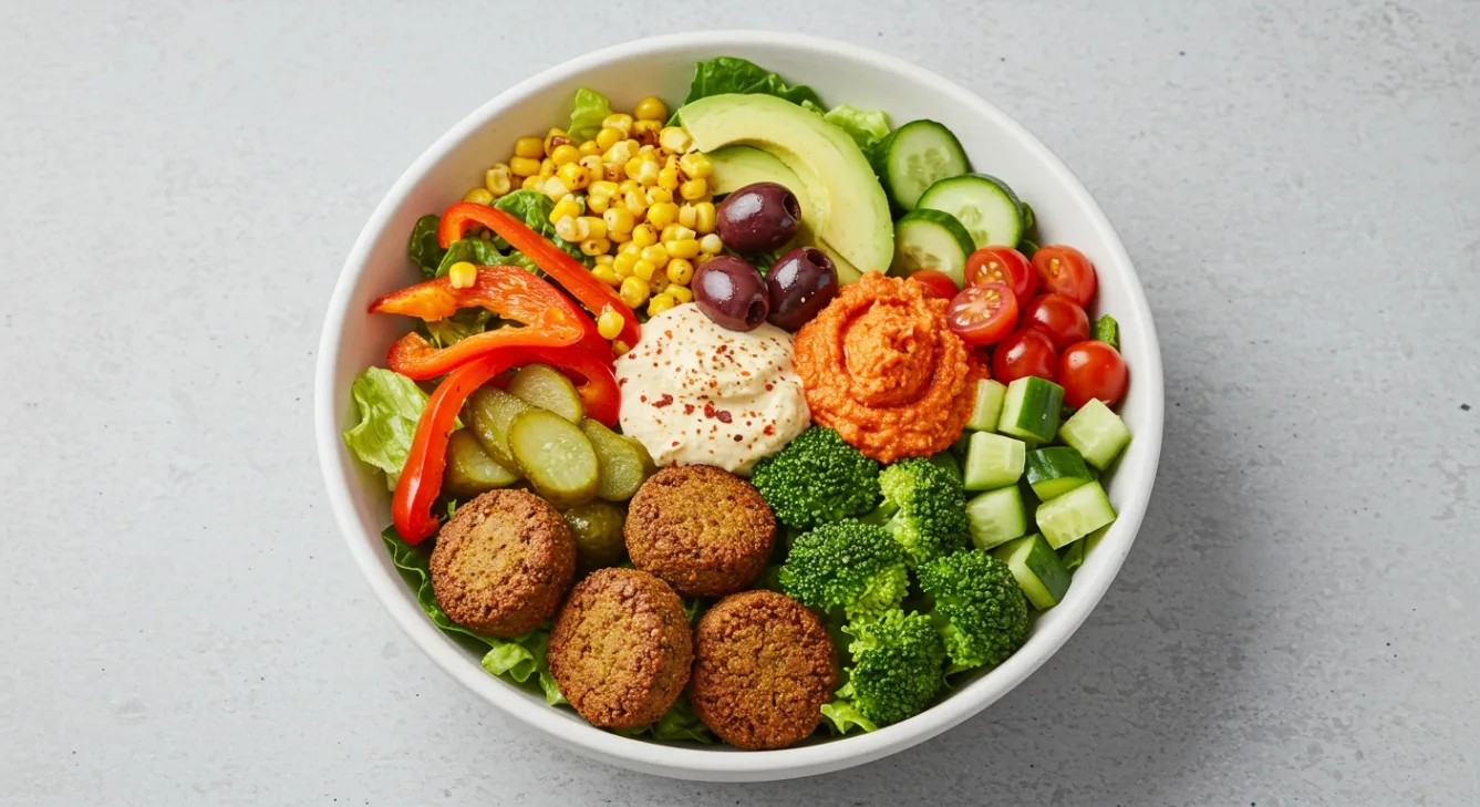 Harissa Veggies Super Greens Salad [Vegan]
