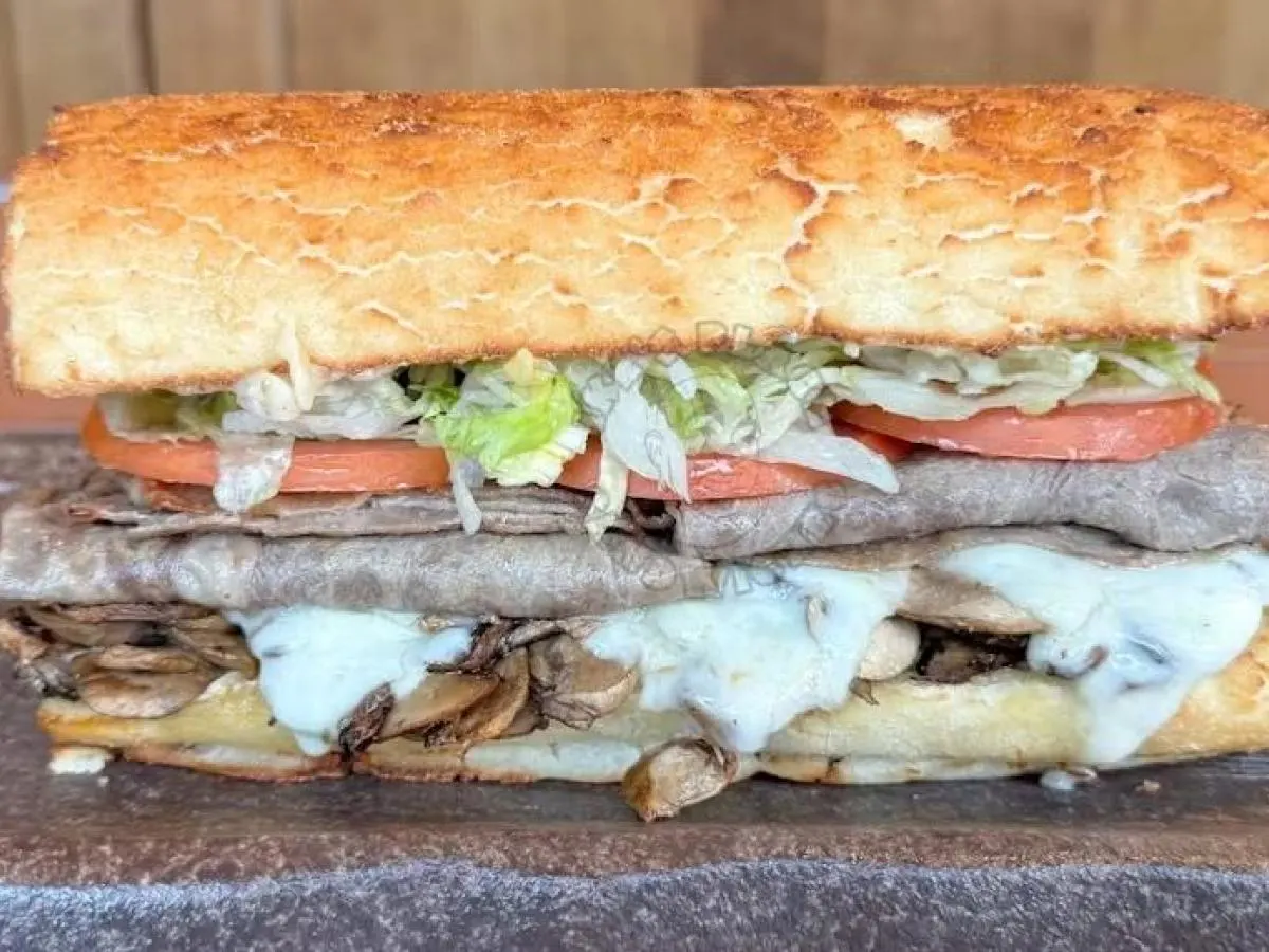 Hollywood's SF Cheesesteak S&wich with Dutch Crunch With Chocolate Chip Cookie