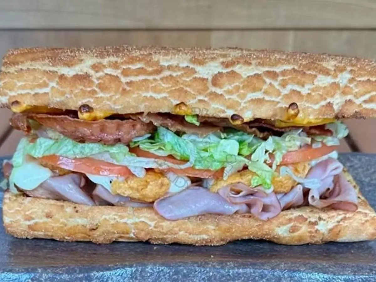 Hella Fat Bastard Sandwich with Dutch Crunch With Chocolate Chip Cookie