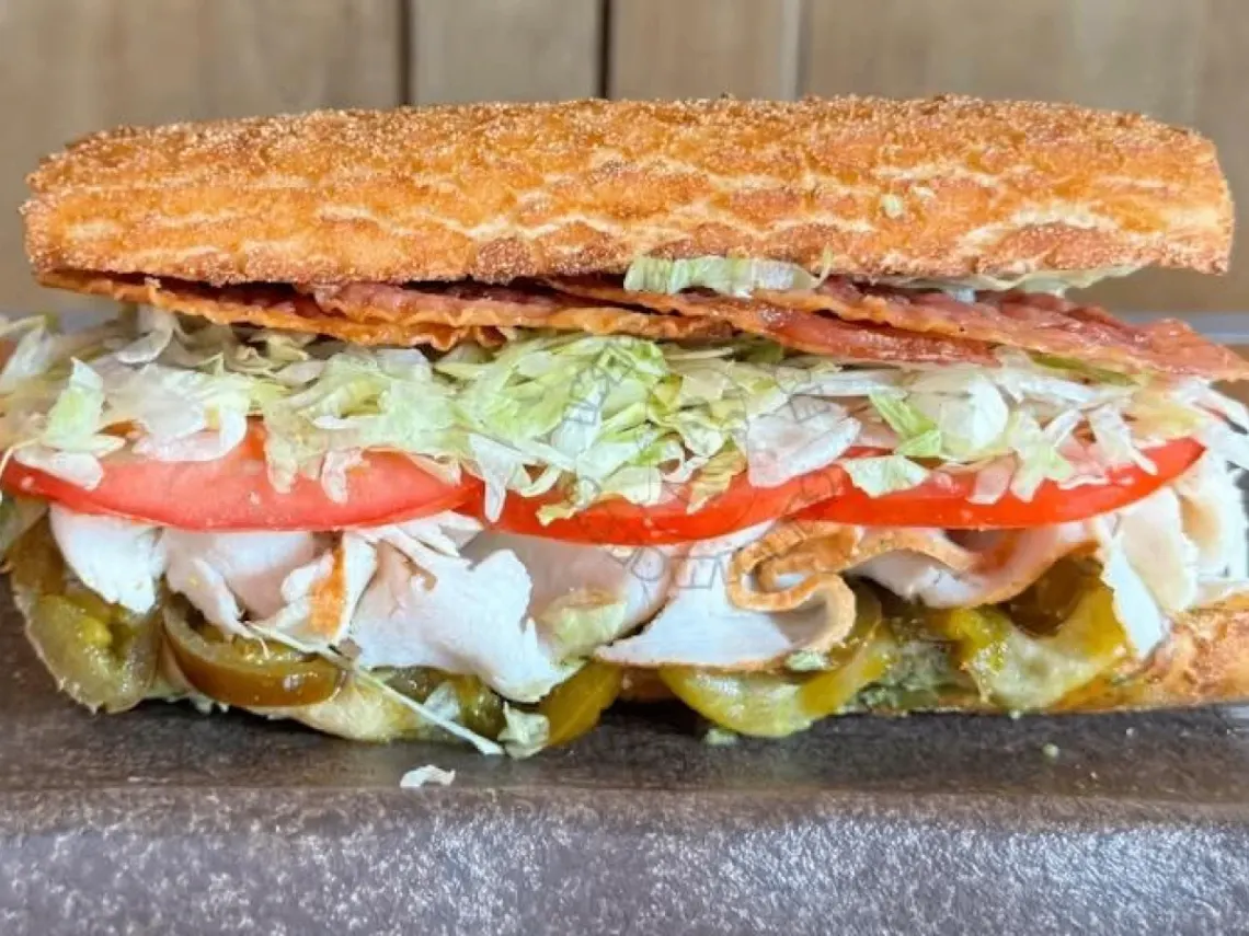 Eric Wright Sandwich with Dutch Crunch and Side Salad Combo (No Tomatoes)