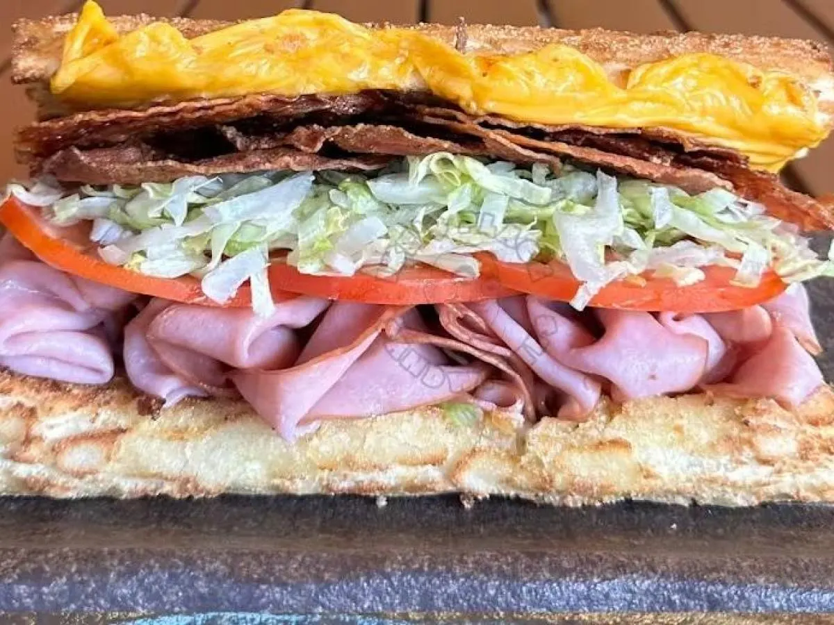 Fat Bastard Sandwich with Dutch Crunch With Chocolate Chip Cookie