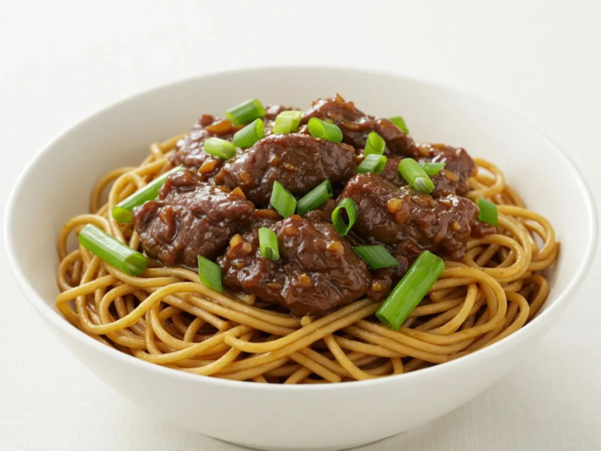 Braised Beef Scallion Oil Noodles