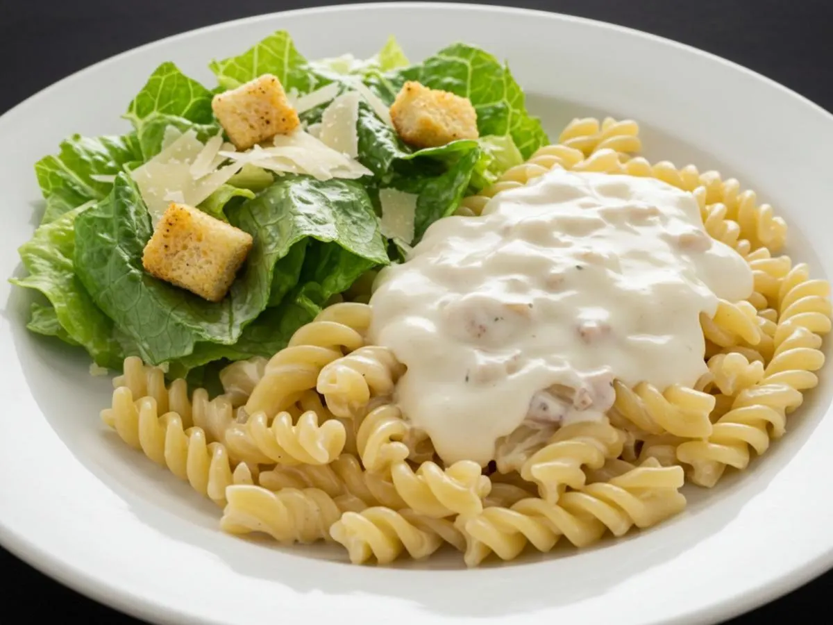 Alfredo and Caesar Salad