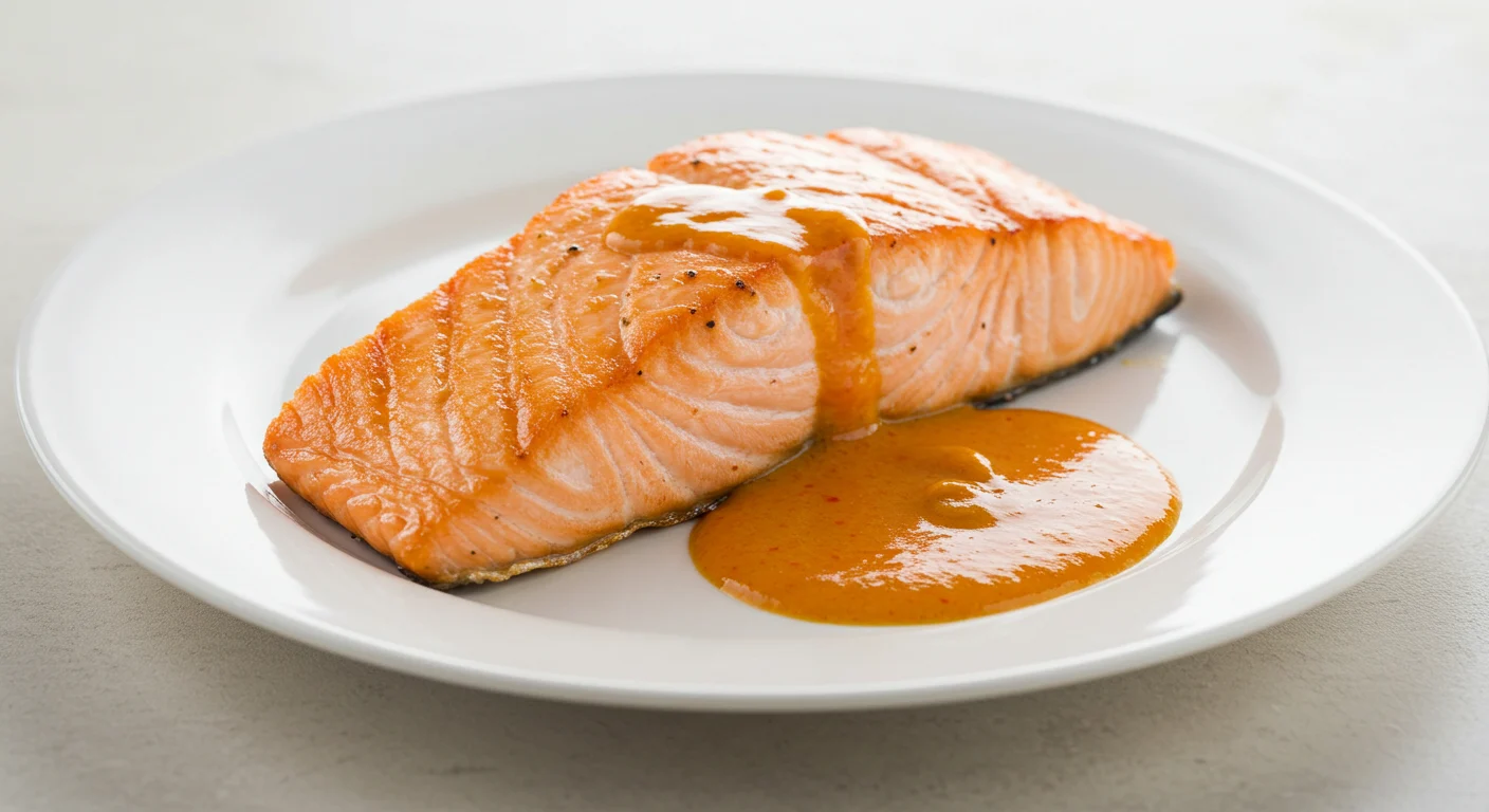 Grilled Salmon with Red Curry Sauce