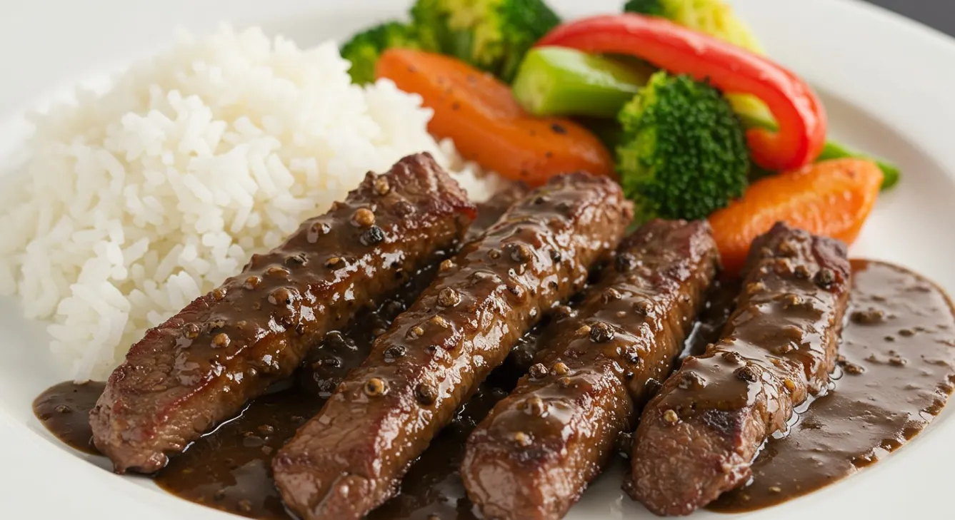 Grill Marinated Angus Top Sirloin with Black Pepper Sauce