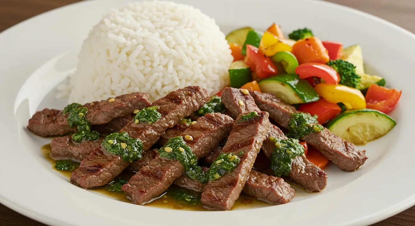 Grill Marinated Angus Top Sirloin with Thai Basil Sauce
