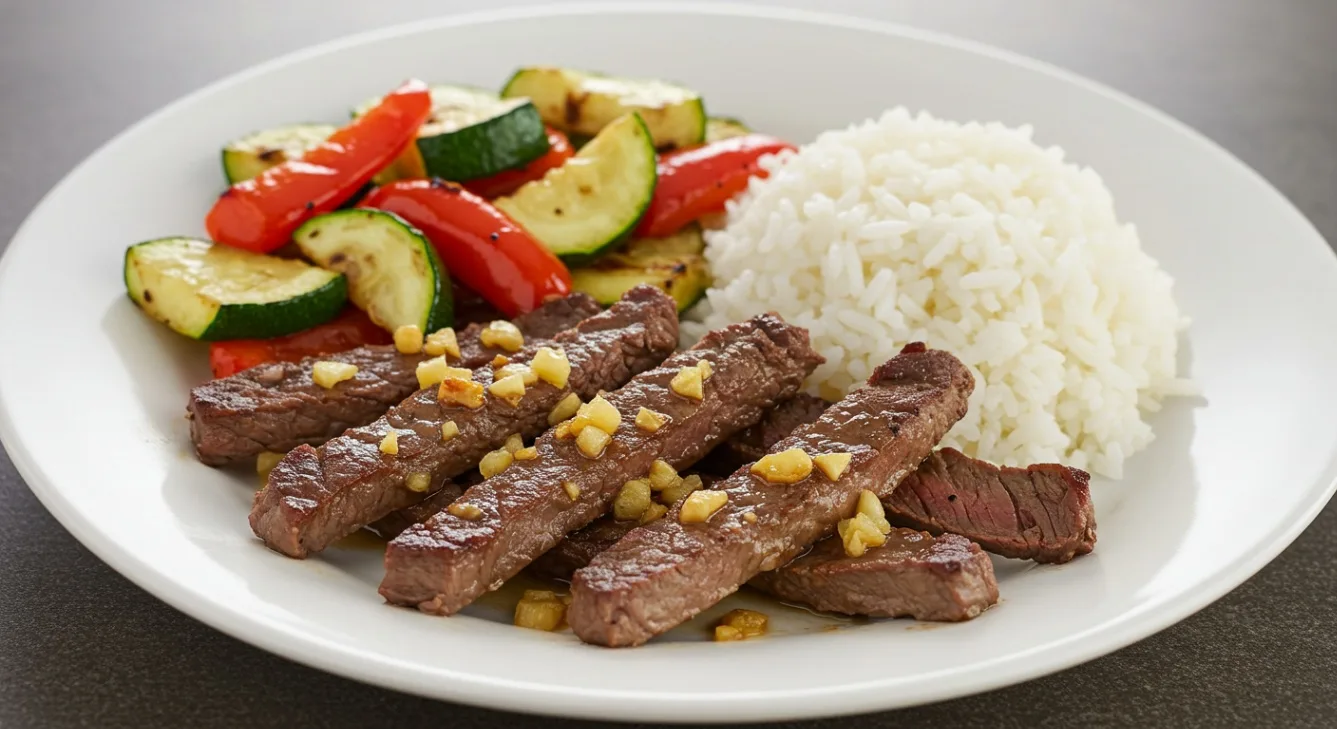 Grill Marinated Angus Top Sirloin with Garlic Sauce