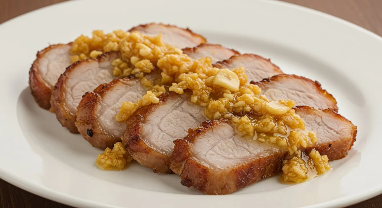 Grilled Lemongrass Pork Sirloin with Garlic Sauce