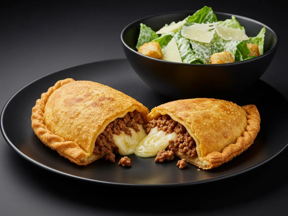 Macho Man Empanada with Caesar Salad