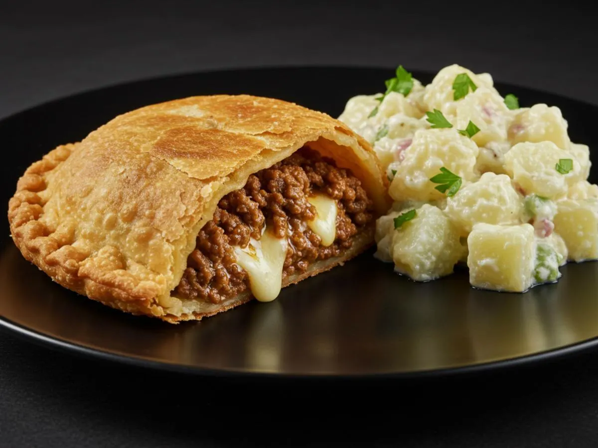 Macho Man Empanada with Papi's Potato Salad