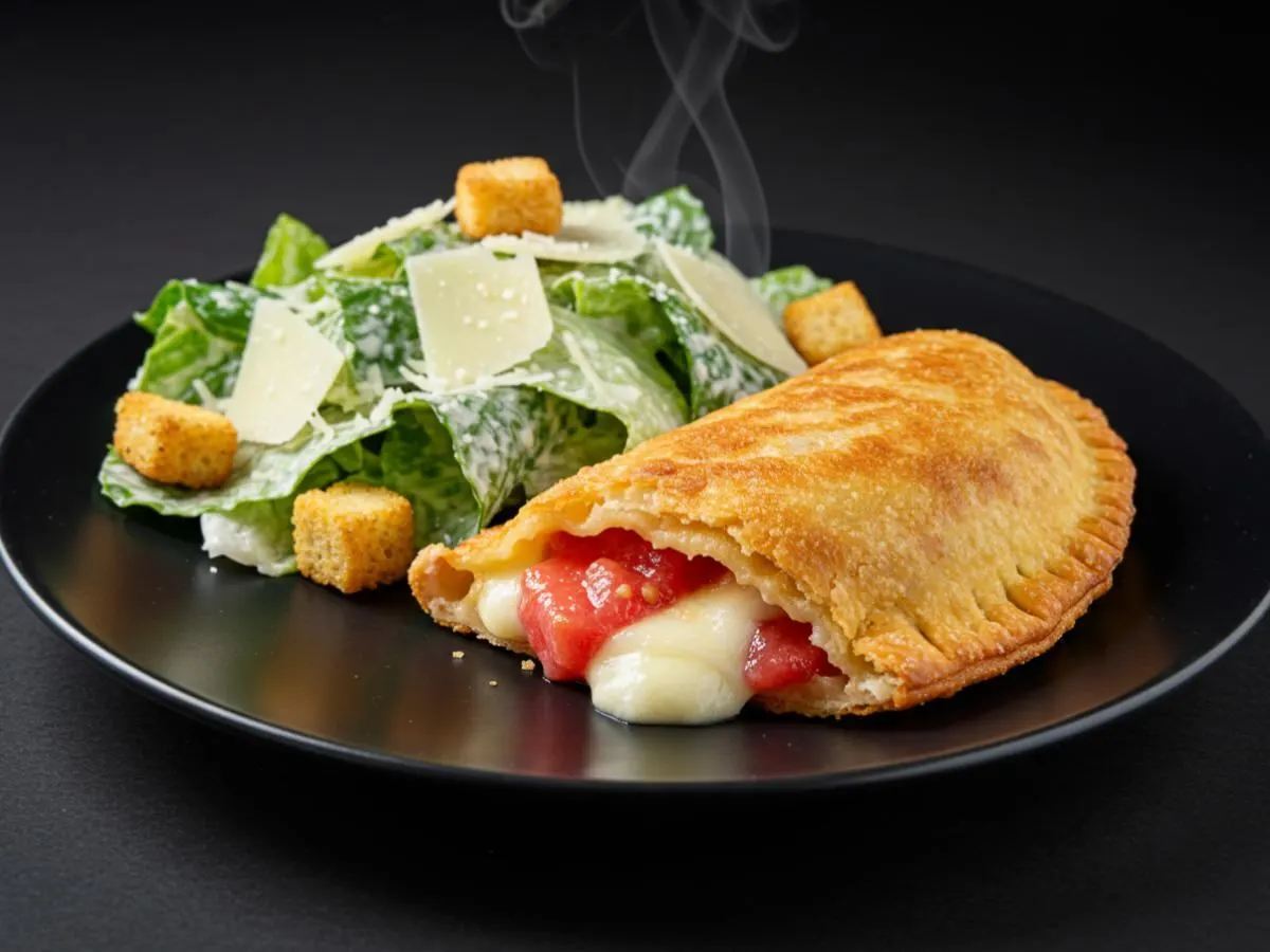 Guava Empanada with Caesar Salad