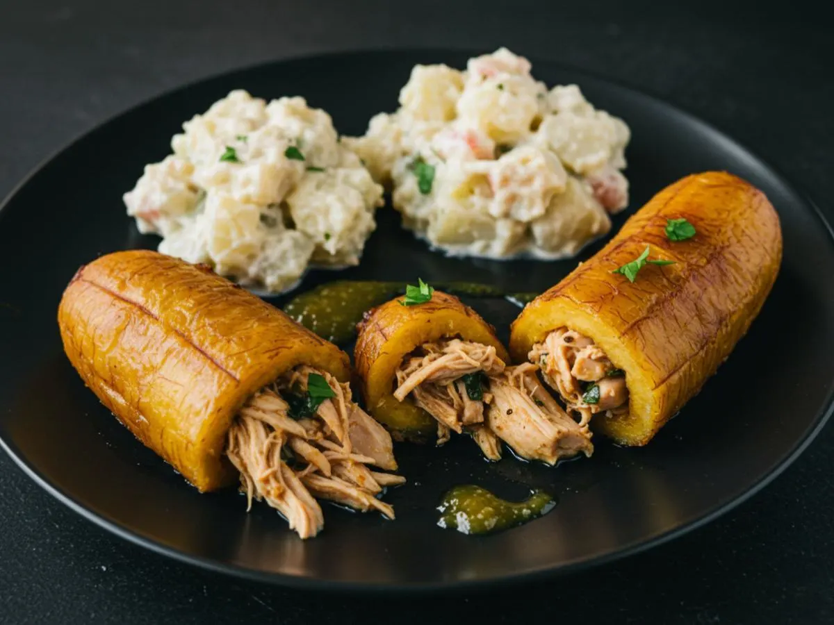 Flaka Rellenos with Papi's Potato Salad