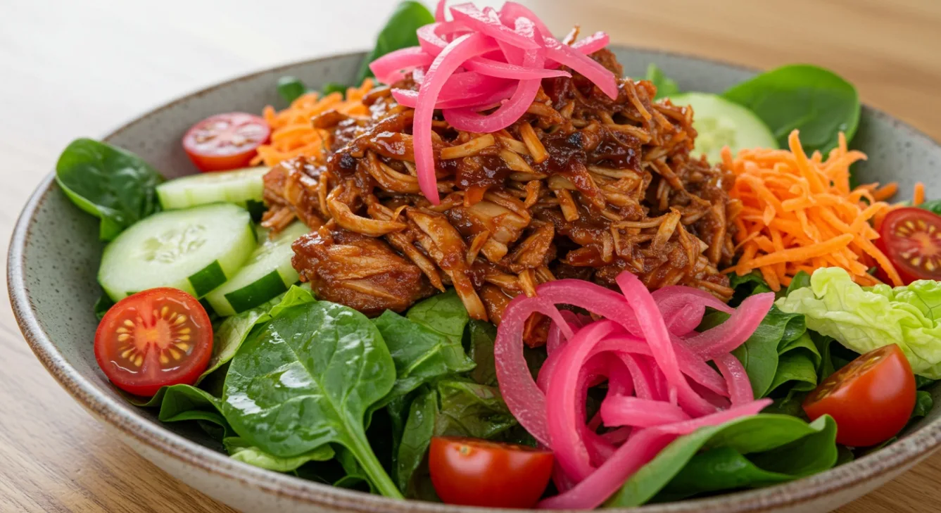 Garden Smokehouse Salad with Vegan BBQ Jackfruit