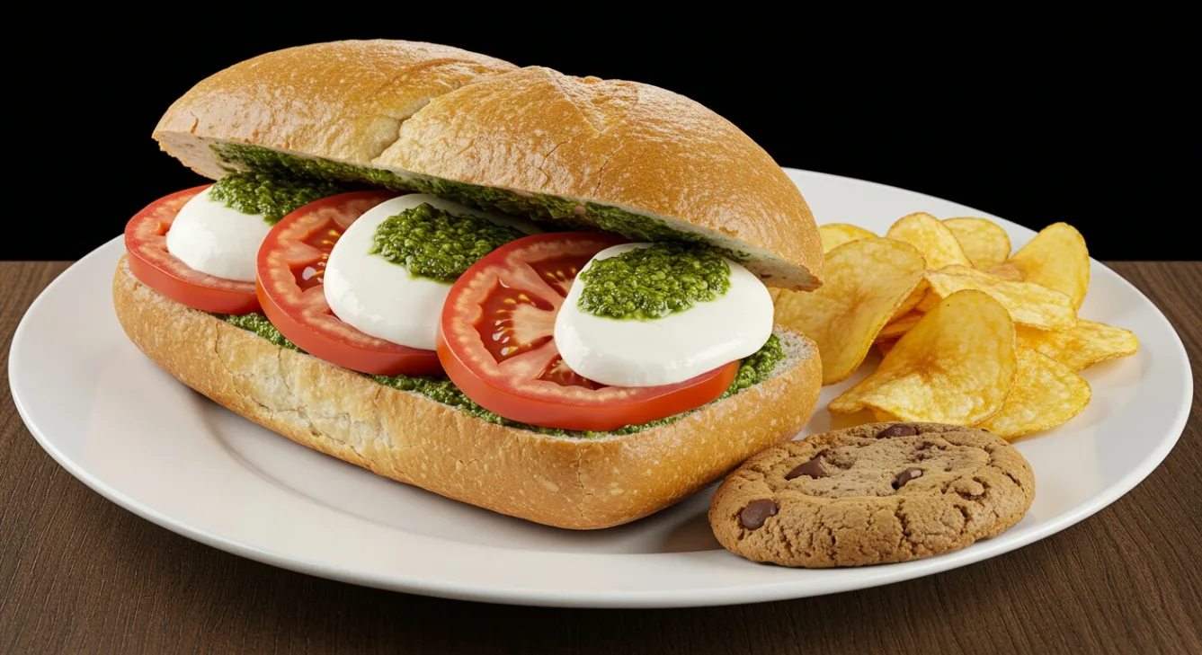 Tomato Mozzarella Pesto Sandwich