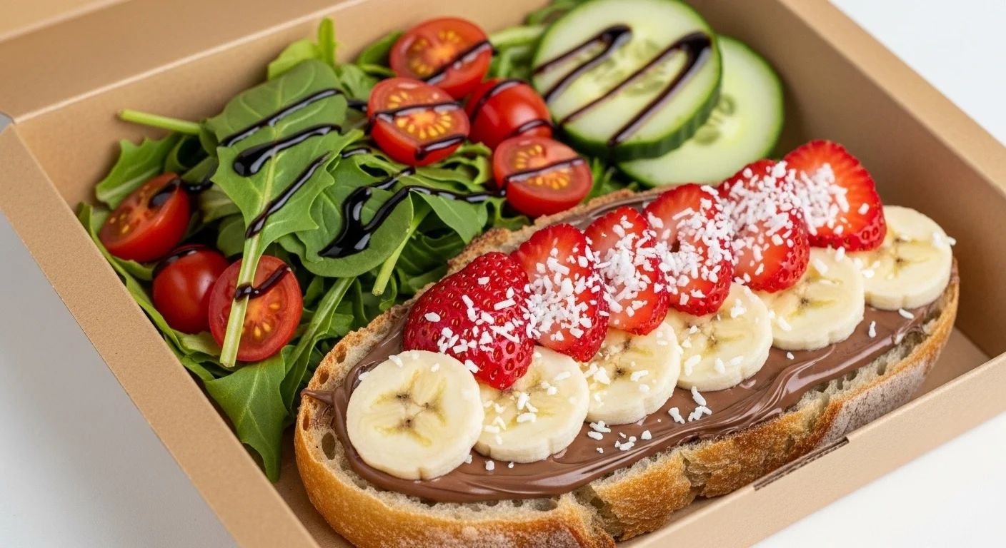 Nutella Breckie Toasty with Side Salad