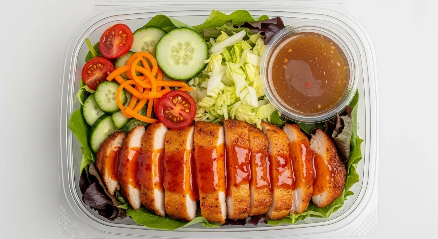 Sweet Chili Chicken Mixed Greens Bowl