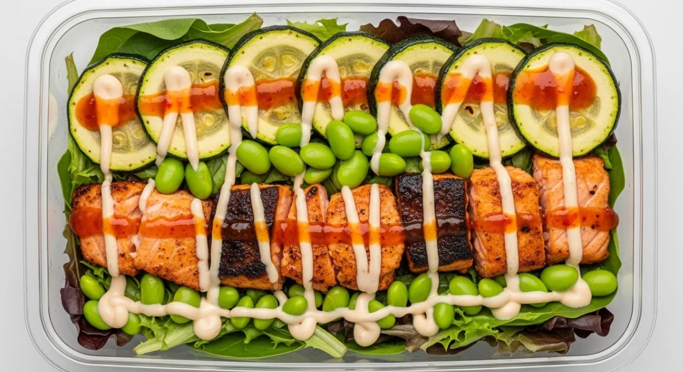 Light Carb Roasted Salmon Salad Bowl (NO KALE)