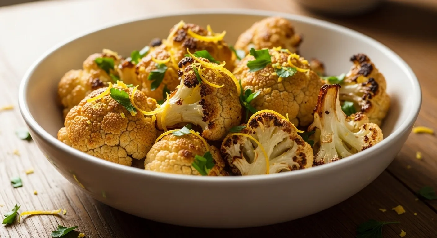 Roasted Cauliflower with Lemon Zest