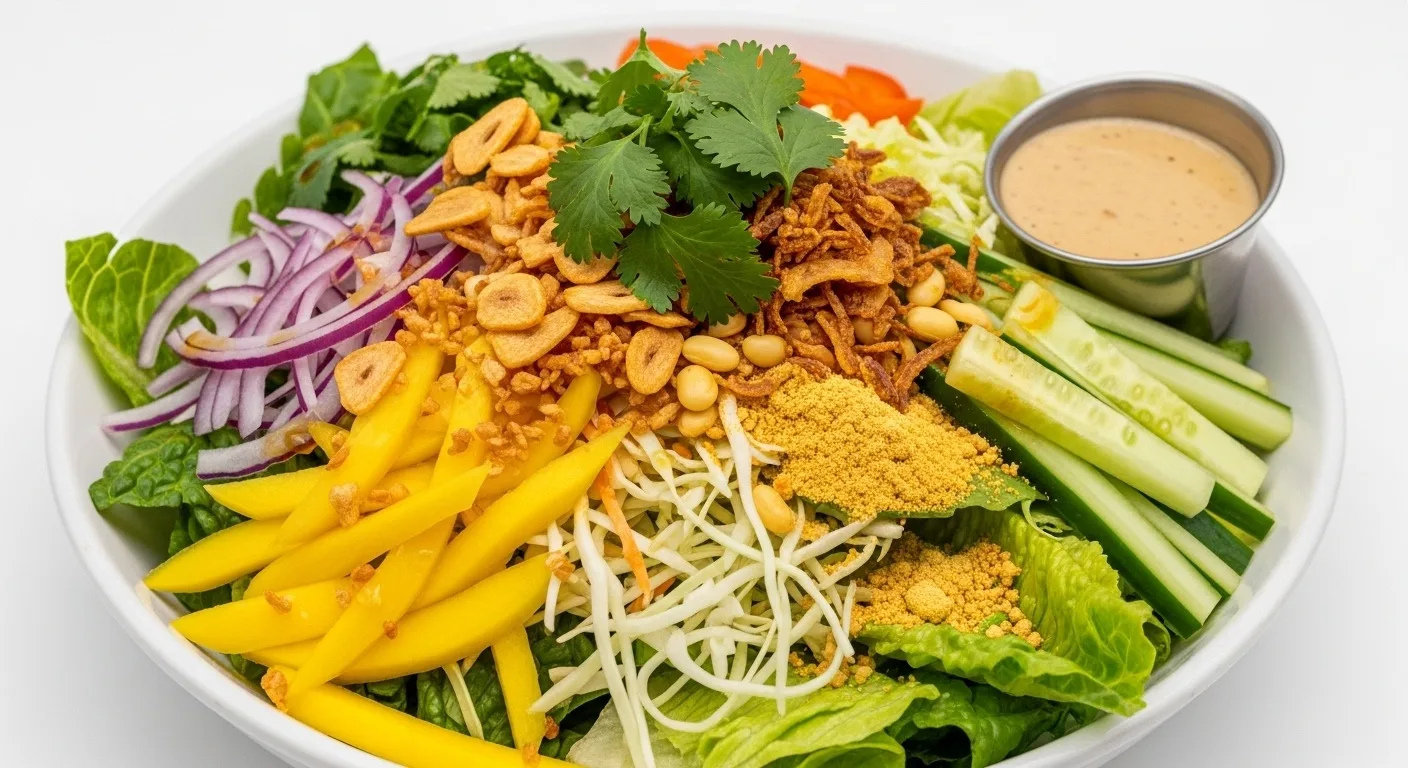 Tea Leaf Salad with Cabbage - Vegan