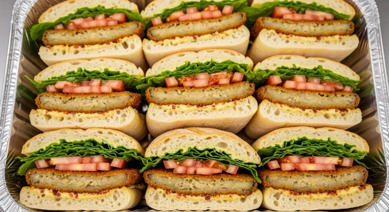 Fried Eggplant Club Sandwich