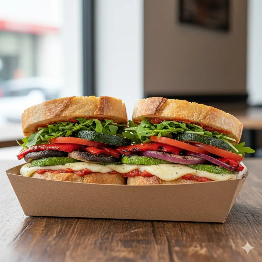 Gluten-Free Vegetarian Grilled Vegetable Sandwich (No Mayo)