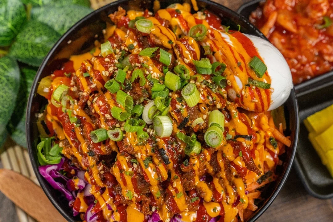 Bibimbap Bowl with Spicy Pork