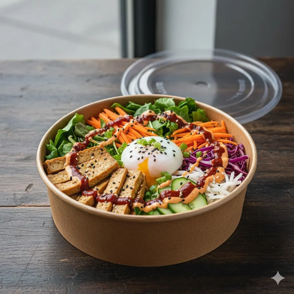 Gluten Free Bibimbap Bowl with Pan Fried Tofu