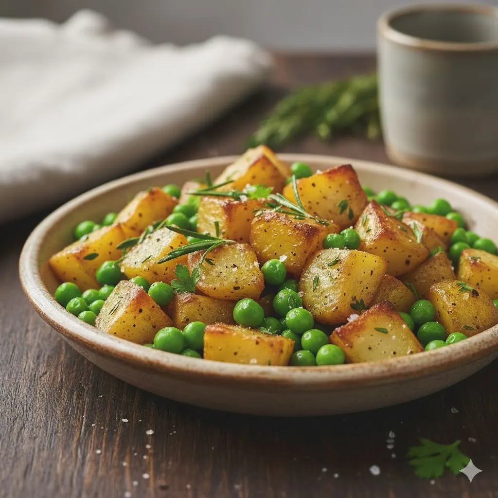 [NO GARLIC] Roasted Potato and Peas