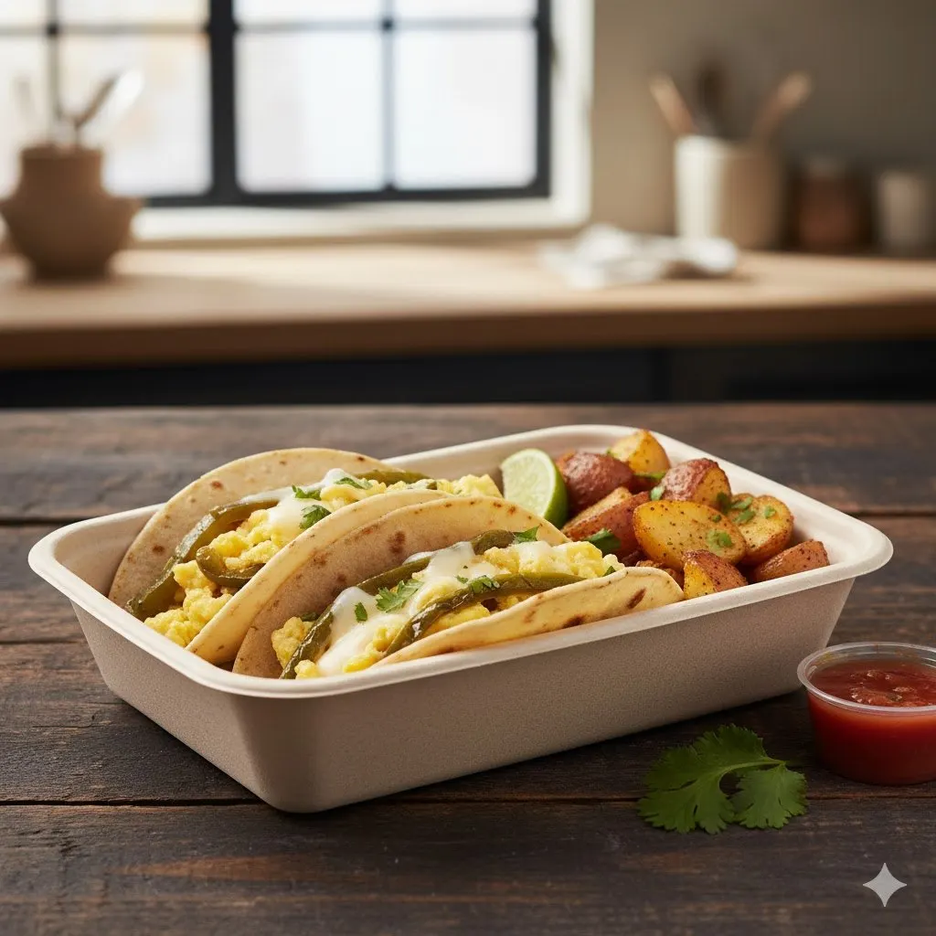 Rajas and Cheese Breakfast (Corn) Tacos Box