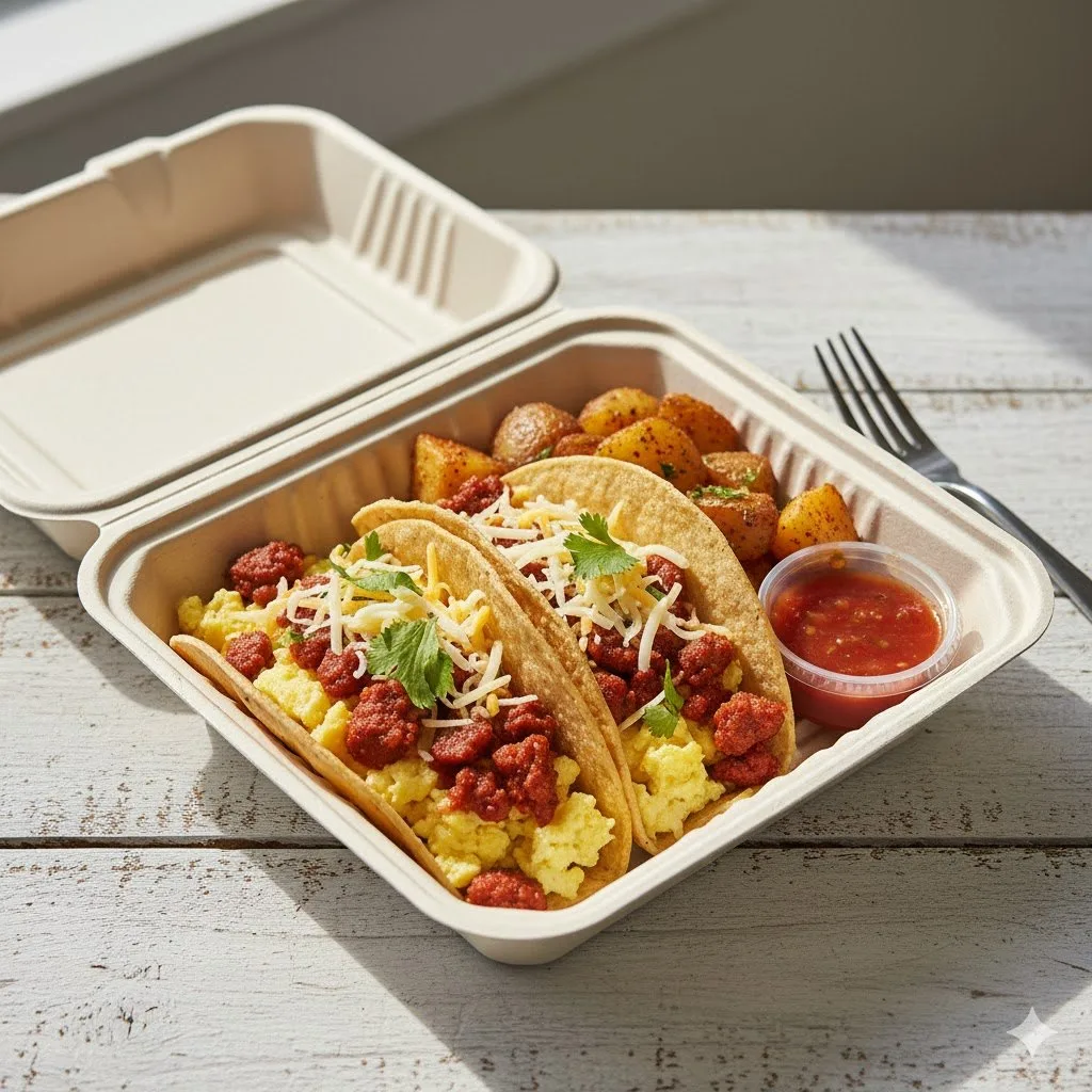 Chorizo and Cheese Breakfast (Flour) Tacos Box