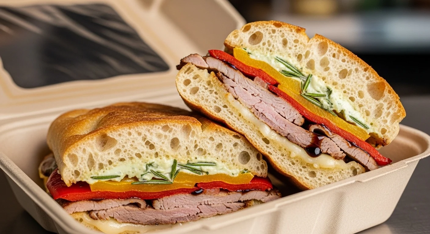 Pork and Roasted Pepper Panini