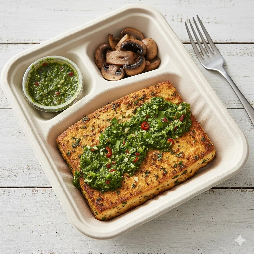 Organic Herb Crusted Tofu Steak
