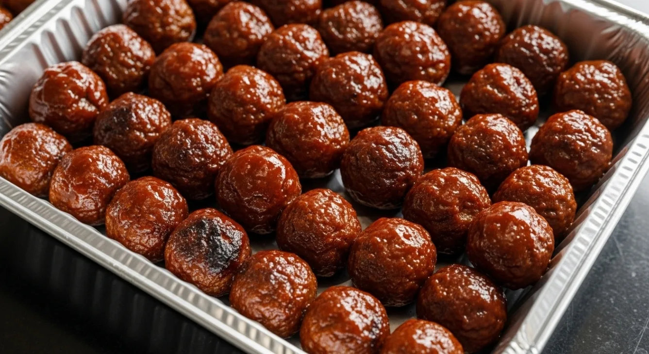 BBQ Sauce Beef and Pork Meatballs