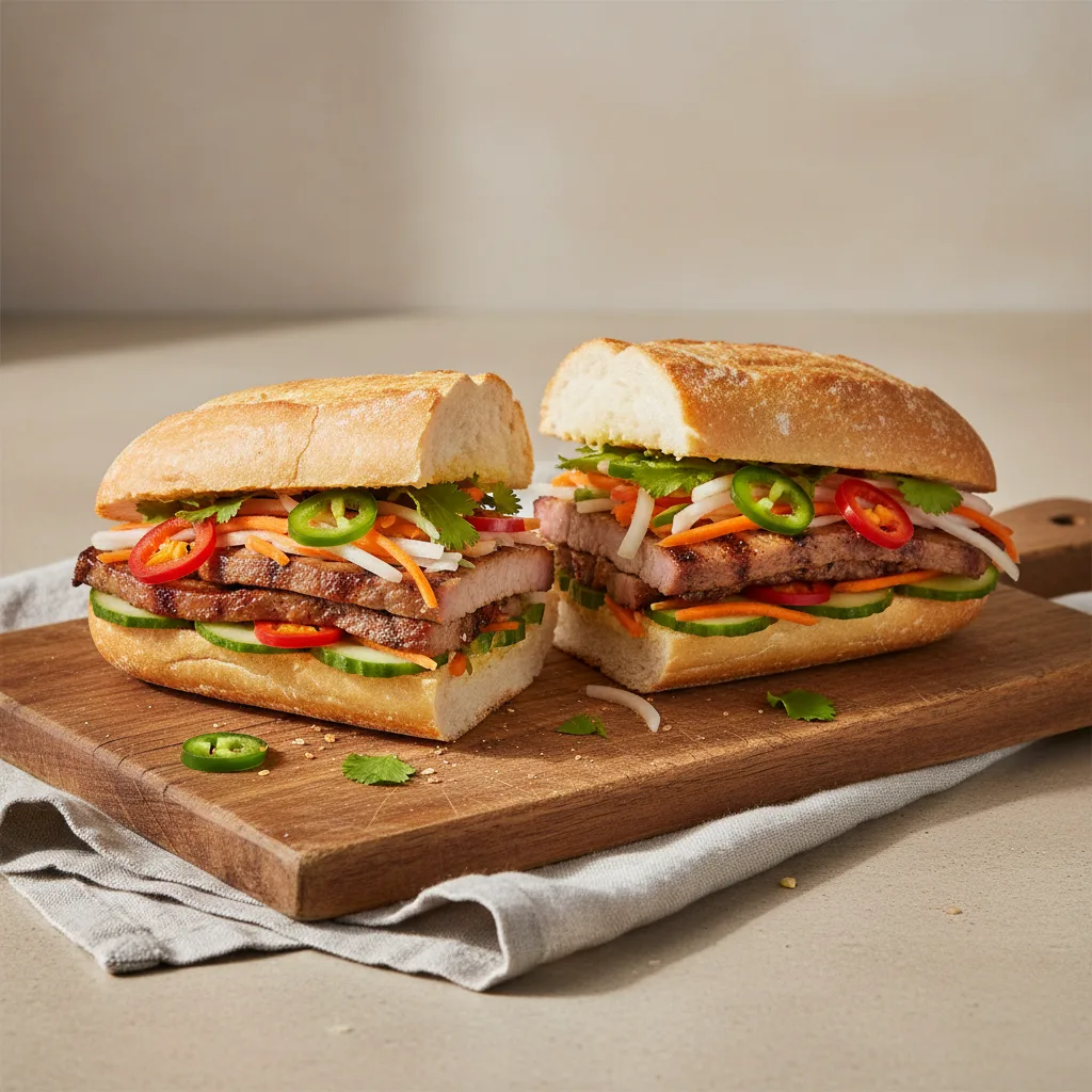 Banh Mi with Grilled Pork Banh Mi with Grilled Pork