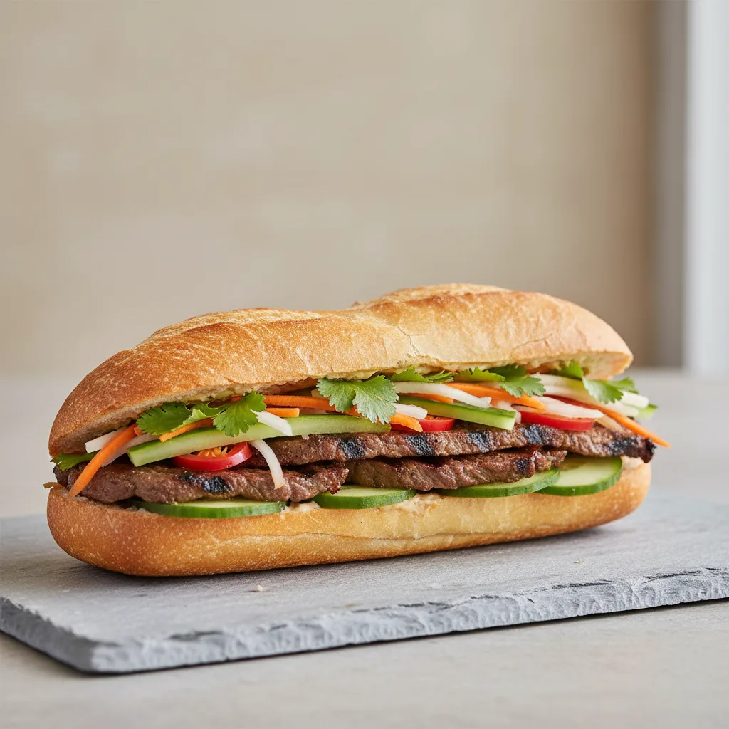 Banh Mi with Grilled Beef Banh Mi with Grilled Beef