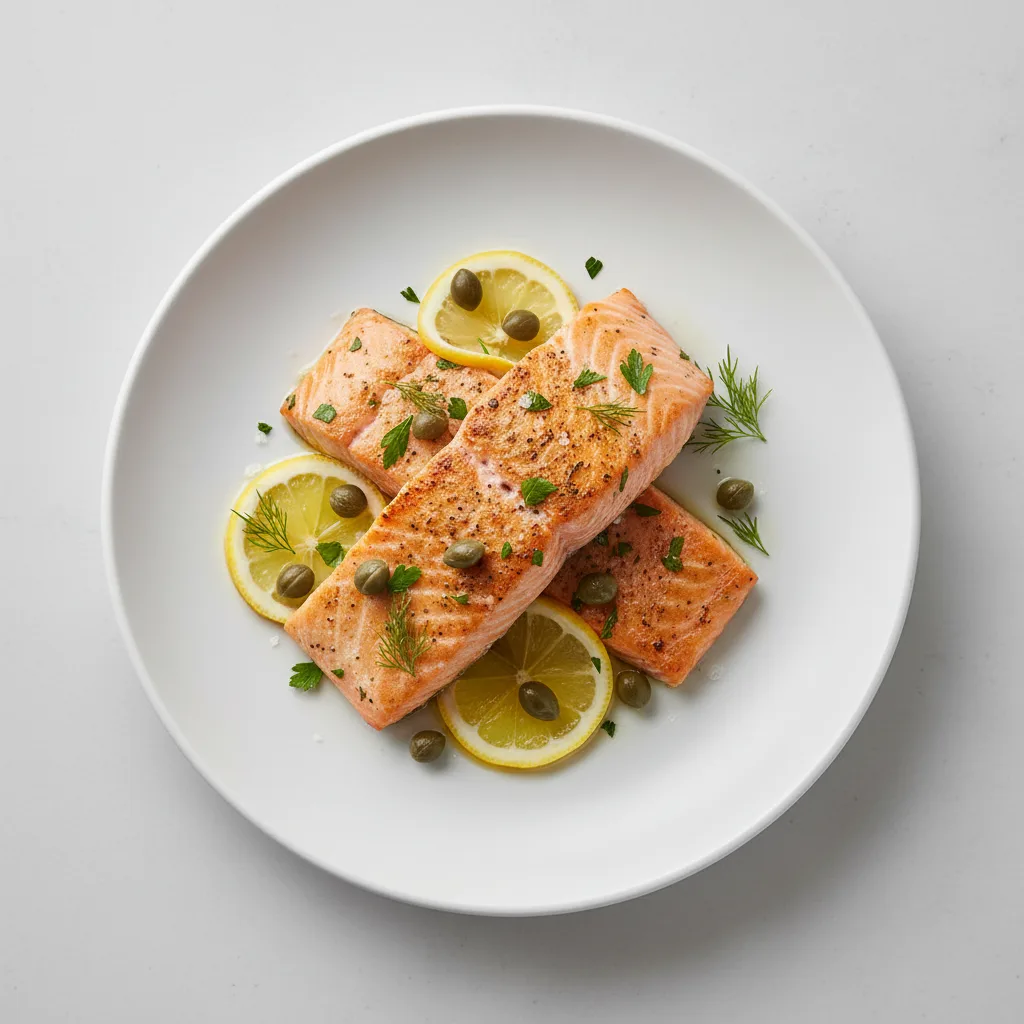 Roasted Salmon With Capers, Half Pieces Roasted Salmon With Capers, Half Pieces