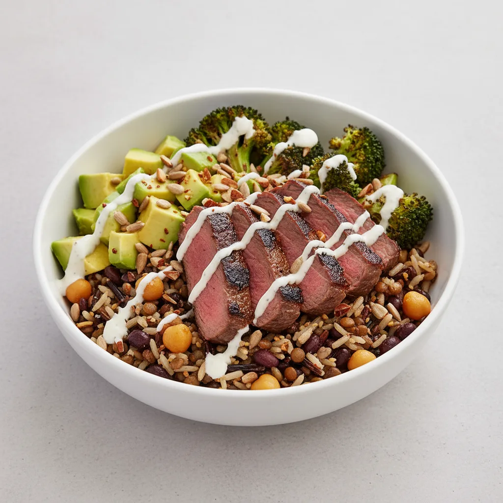 Flank Steak Protein Grain Bowl Flank Steak Protein Grain Bowl