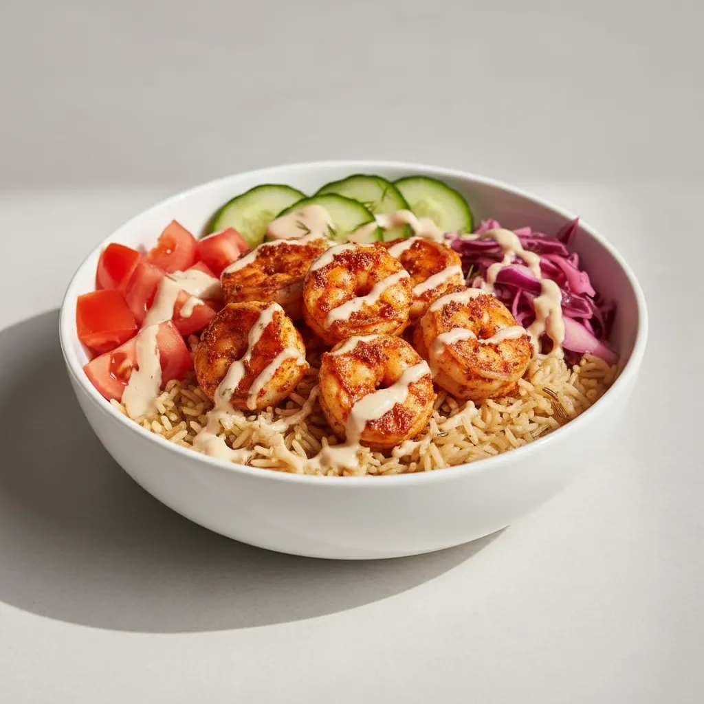 Dairy Free Harissa Shrimp Bowl Dairy Free Harissa Shrimp Bowl